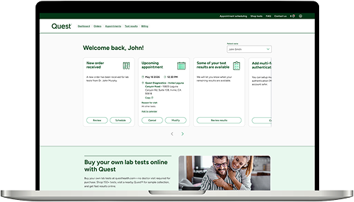 Access Test Results, Manage Appointments & More | MyQuest